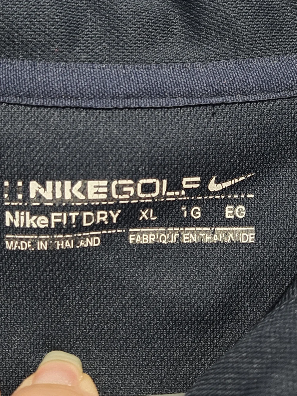 Nike Golf Dri-FIT Polo Shirt Men's XL Black Blue Athletic Performance Golf